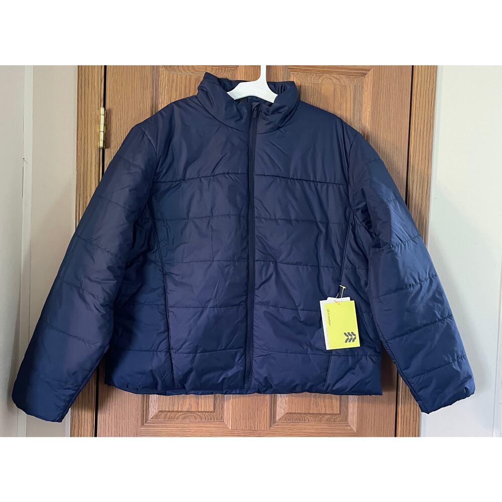 All in Motion Mid Weight Puffer Jacket Size Large PTP 24” Length 27”